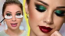 makeup christmas sparkly makeup tutorial green glitter smokey makeup christmas sparkly makeup tutorial green glitter smokey