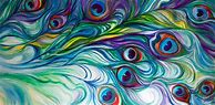 Image result for Peacock Feather Abstract Painting