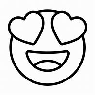 Image result for Heart Eyes Emoji Outline