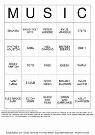 Image result for Free Printable Music Bingo Cards