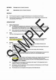 Image result for Manufacturing Agreement Template From China