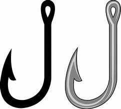Image result for Fish Hook Clip Art Black and White