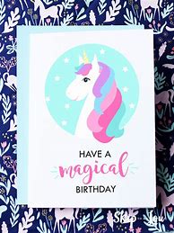 Image result for Free Printable Unicorn Birthday Cards