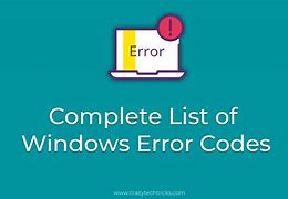 Image result for iPhone Error Codes List
