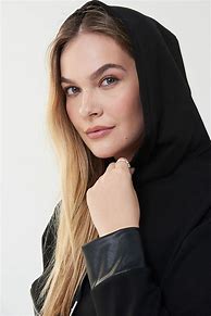 Image result for Leather Hoodie Girl