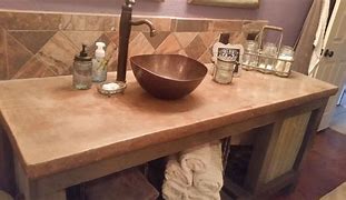 Image result for Ideas for Concrete Bathroom Countertops