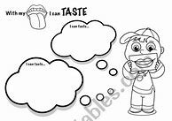 Image result for 5 Senses Taste Test Worksheet
