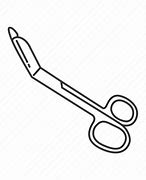 Image result for Black and White Image of a Bandage Scissors