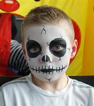 Image result for Skeleton Face Paint Easy