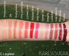 Image result for Mac Lipglass Swatches