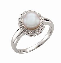 Image result for Spinel and Cultured Pearl Ring