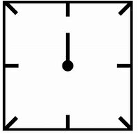 Image result for Square Clock Face without Hands