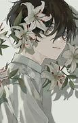Image result for Anime Boy Flowers Aesthetic