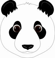 Image result for Panda Face Outline