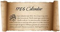 Image result for 1786 Calendar