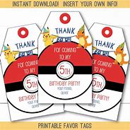 Image result for Pokemon Ball Gift Tag