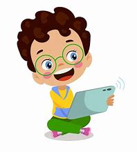 Image result for Kid Playing with iPad Clip Art