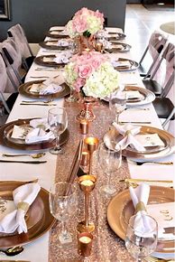 Image result for Rose Gold and Gold Party Decorations