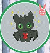 Image result for Toothless Cross Stitch Pattern