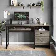 Image result for Office Equipment with Computer Keyboard and Mouse On Gray Desk