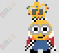 Image result for Minion Pixel Art King Bob Detailed