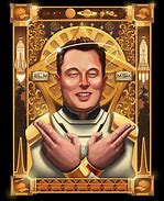 Image result for Pic of Elon Muskportrayed Like God