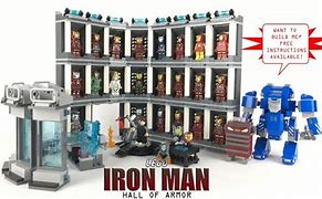 Image result for Unofficial LEGO Iron Man Hall of Armor Set