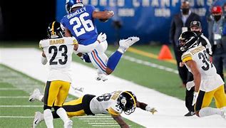 Image result for Saquon Barkley Giants Hurdle