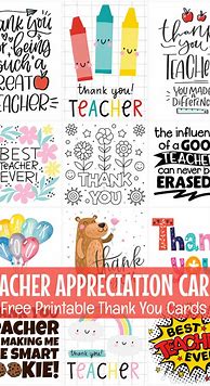 Image result for Teacher Appreciation Card Ideas