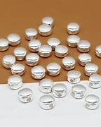 Image result for Silver Flat Beads
