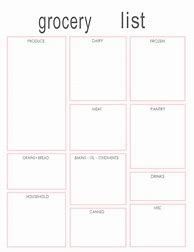 Image result for Meijer Grocery List Printable