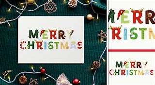 Image result for Typography Christmas Cards