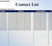 Image result for Project Contact List