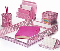 Image result for Pink Desk Accessories