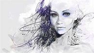 Image result for Sketch of Woman Abstract