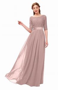 Image result for Pink Bridesmaid Dresses with Sleeves