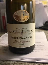 Image result for Paul Janin Moulin a Vent Vieilles Vignes Greneriers