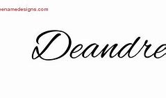 Image result for Tattoo the Name DeAndre
