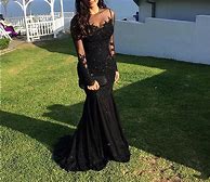 Image result for Black Prom Dress with White Heels