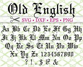 Image result for Old English Font for Cricut Free