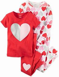 Image result for Valentine Pajamas Little Girls