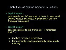 Image result for Image Related to Implicit Memory