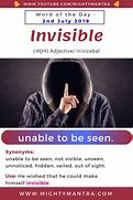 Image result for Sentence with Invisible