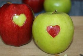 Image result for Apple with Yellow Heart