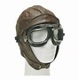 Image result for Leather Pilot Helmet and Goggles