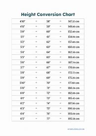 Image result for Cm to Inches Height Chart