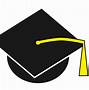 Image result for Graduation Hat Clip Art Black and White