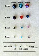 Image result for Bead Size Comparison Chart