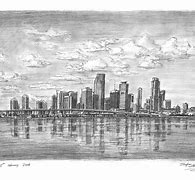 Image result for Miami Drawing Black and White