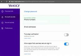 Image result for Yahoo! Account Security